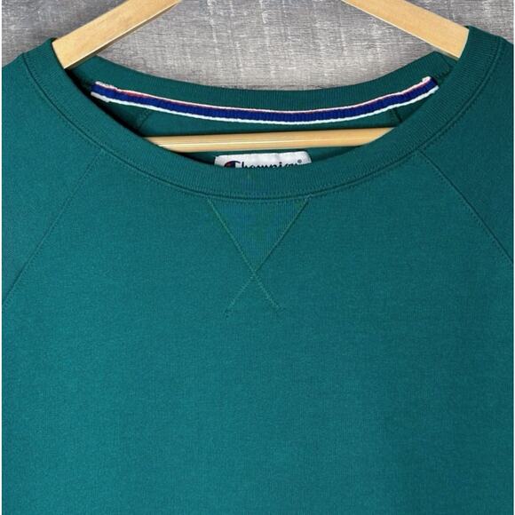 Champion Powerblend Pullover Sweatshirt Womens L Jade Green Classic Crewneck - Picture 2 of 10